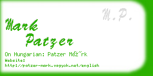 mark patzer business card